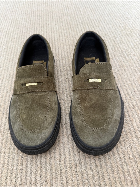 Vans Shoes | Vans Beatrice Domond Style 53 | Color: Black  Vans Beatrice Olive Green Suede Slip-On Loafers with Black Sole M5 Popcush Skate